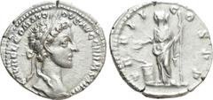 Roman Imperial Coins COMMODUS (177-192). Denarius. Rome. Obv: IMP L AVREL COMMODVS AVG GERM SARM. Laureate head right. Rev: TR P II COS P P. Salus standing left, feeding snake arising from altar out o