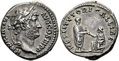 RÖMER RÖMISCHE KAISERZEIT. Hadrian, 117 - 138 n. Chr. Denar ø 18mm (3,25g). ca. 130 - 133 n. Chr. Mzst. Rom. Vs.: HADRIANVS AVG COS III PP, Kopf mit Lorbeerkranz n.r. Rs.: RESTITVTORI GALLIAE, Hadrian