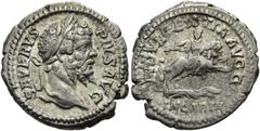 RÖMER RÖMISCHE KAISERZEIT. Septimius Severus, 193 - 211 n. Chr. Denar ø 19mm (3,27g). 204 n. Chr. Mzst. Rom. Vs.: SEVERVS PIVS AVG, Kopf mit Lorbeerkranz n. r. Rs.: INDVLGENTIA AVGG / IN CARTH, Dea Ca