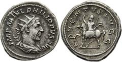 RÖMER RÖMISCHE KAISERZEIT. Philipp I. Arabs, 244 - 249 n. Chr. Antoninian ø 23mm (6,39g). 244 - 247 n. Chr. Mzst. Rom. Vs.: IMP M IVL PHILIPPVS AVG, drapierte Panzerbüste mit Strahlenkrone n. r. Rs.: 