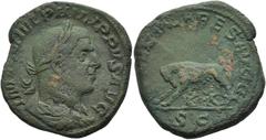 RÖMER RÖMISCHE KAISERZEIT. Philipp I. Arabs, 244 - 249 n. Chr. AE Sesterz ø 30mm (19,95g). 248 n. Chr. Mzst. Rom. Emission zur 1000-Jahr-Feier Roms. Vs.: IMP M IVL PHILIPPVS AVG, drapierte Panzerbüste