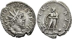 RÖMER RÖMISCHE KAISERZEIT. Postumus, 259 - 269 n. Chr. Antoninian ø 21mm (2,87g). 266 n. Chr. Mzst. Augusta Treverorum. Vs.: IMP C POSTVMVS P F AVG, drapierte Panzerbüste mit Strahlenkrone n. r. Rs.: 