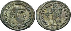 RÖMER RÖMISCHE KAISERZEIT. Constantius I. Chlorus als Caesar, 293 - 305 n. Chr. AE Follis ø 28mm (8,38g). ca. 295 - 296 n. Chr. Mzst. Kyzikos. Vs.: FL VAL CONSTANTIVS NOB CAES, Kopf mit Lorbeerkranz n