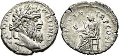 RÖMER RÖMISCHE KAISERZEIT Pertinax, 192 - 193 n. Chr. Denar ø 19mm (2,53g). 193 n. Chr. Mzst. Rom. Vs.: IMP CAES P HELV PERTIN AVG, Kopf mit Lorbeerkranz n. r. Rs.: OPI DIVIN TR P COS II, Ops mit Korn