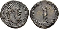 RÖMER RÖMISCHE KAISERZEIT Pertinax, 192 - 193 n. Chr. AE Dupondius ø 25mm (13,04g). 193 n. Chr. Mzst. Rom. Vs.: IMP CAES P HELV PERTIN AVG, Kopf mit Strahlenkrone n. r. Rs.: PROVIDENTIAE DEORVM COS II