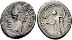 RÖMER RÖMISCHE REPUBLIK. RÖMISCHE REPUBLIK NACH 211 V. CHR P. Sepullius Macer, C. Iulius Caesar, 44 v. Chr. Denar ø 18mm (3,57g). 44 v. Chr. Mzst. Rom. Vs.: IMPER CAESAR, Kopf Caesars mit Lorbeerkranz