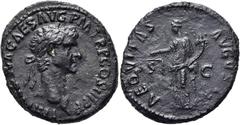 RÖMER RÖMISCHE KAISERZEIT. Nerva, 96 - 98 n. Chr. AE As ø 29mm (11,80g). 97 n. Chr. Mzst. Rom. Vs.: IMP NERVA CAES AVG P M TR P COS III P P, Kopf mit Lorbeerkranz n. r. Rs.: AEQVITAS AVGVST / S - C, A
