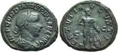 RÖMER RÖMISCHE KAISERZEIT. Gordian III., 238 - 244 n. Chr. AE As ø 27mm (11,71g). 241 - 243 n. Chr. Mzst. Rom. Vs.: IMP GORDIANVS PIVS FEL AVG, drapierte Panzerbüste mit Lorbeerkranz n. r. Rs.: VIRTVT