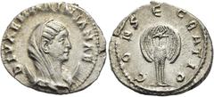 RÖMER RÖMISCHE KAISERZEIT. Diva Mariniana, gest. vor 253 n. Chr. Antoninian ø 22mm (3,66g). 254 - 257 n. Chr. Mzst. Rom. Vs.: DIVAE MARINIANAE, drapierte Büste capite velato auf Mondsichel n. r. Rs.: 