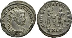 RÖMER RÖMISCHE KAISERZEIT. Diocletian, 284 - 305 n. Chr. Antoninian ø 23mm (3,90g). 289 - 290 n. Chr. Mzst. Siscia. Vs.: IMP C C VAL DIOCLETIANVS P F AVG, Panzerbüste mit Strahlenkrone n. r. Rs.: CONS