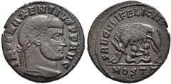 RÖMER RÖMISCHE KAISERZEIT. Maxentius, 306 - 312 n. Chr. AE Follis ø 24mm (6,03g). 2. Emission Phase 1-2, Anfang 310 n. Chr. Mzst. Ostia. Vs.: IMP C MAXENTIVS PF AVG, Kopf mit Lorbeerkranz n. r. Rs.: S