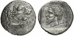 GRIECHEN LYKIEN. Mithrapata Stater (9,82g). 390 / 370 v. Chr. Mzst. unbestimmt Vs.: Löwenprotome mit aufgerissenem Maul r. Rs.: "mithrapata", Porträt des Dynasten l., dahinter Triskeles. Vgl. Franke-H