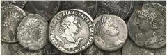LOTS Kolonial AR Silbergeld aus Syrien und Kappadokien des 2. u. 3. Jhs. n. Chr. Tetra-, Tri- und Didrachmen und eine Drachme des Septimius Severus aus Caesaraea. VERKAUFT WIE BESEHEN, KEINE RÜCKGABE 