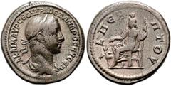RÖMISCHE PROVINZIALPRÄGUNGEN ÄGYPTEN. ALEXANDRIA. Severus Alexander, 222 - 235 n. Chr. Billon-Tetra drachme ø 24mm (10,02g). 225 - 226 n. Chr. Vs.: Α ΚΑΙ Μ ΑΥΡ ΣΕΟΥΗΡ ΑΛΕΞΑΝΔΡΟΣ ΣΕΒ, drapierte Panzerb