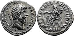 RÖMER RÖMISCHE KAISERZEIT. Lucius Verus, 161 - 169 n. Chr. Denar ø 18mm (3,42g). 169 n. Chr. Mzst. Rom. Vs.: IMP CAE L SEP SEV PERT AVG COS II, Kopf mit Lorbeerkranz n. r. Rs.: FORT RED TR P VIIII IMP