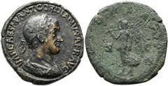RÖMER RÖMISCHE KAISERZEIT. Gordian I., 238 n. Chr. AE Sesterz ø 31mm (17,81g). Mzst. Rom. Vs.: IMP CAES M ANT GORDIANVS AFR AVG, drapierte Büste mit Lorbeerkranz n. r. Rs.: VICTORIA AVG / S - C, Vikto