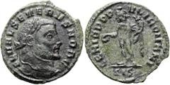 RÖMER RÖMISCHE KAISERZEIT. Severus II. als Caesar, 305 - 306 n. Chr. AE Follis ø 20mm (2,13g). 311 n. Chr. Mzst. Siscia. Vs.: FL VAL SEVERVS NOB C, Kopf mit Lorbeerkranz n. r. Rs.: GENIO POPV-LI ROMAN