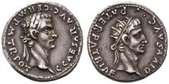 RÖMER RÖMISCHE KAISERZEIT. Caligula, 37 - 41 n. Chr. Denar ø 19mm (3,71g). Ende 37 - Anfang 38 n. Chr. Mzst. Rom. Vs.: C CAESAR AVG GERM P M TR POT, Kopf des Gaius n. r. Rs.: DIVVS AVG PATER PATRIAE, 