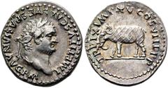 RÖMER RÖMISCHE KAISERZEIT. Titus, 79 - 81 n. Chr. Denar ø 18mm (3,20g). 80 n. Chr. Mzst. Rom. Vs.: IMP TITVS CAES VESPASIAN AVG P M, Kopf mit Lorbeerkranz n. r. Rs.: TR P IX IMP XV COS VIII P P, weibl
