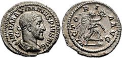RÖMER RÖMISCHE KAISERZEIT. Maximinus Thrax, 235 - 238 n. Chr. Denar ø 21mm (3,13g). 236 n. Chr. Mzst. Rom. Vs.: IMP MAXIMINVS PIVS AVG, drapierte Panzerbüste mit Lorbeerkranz n. r. Rs.: VICTORIA AVG, 