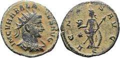 RÖMER RÖMISCHE KAISERZEIT. Vabalathus, 270 - 272 n. Chr. Antoninian ø 22mm (2,74g). 271 - 272 n. Chr. Mzst. Antiochia. Vs.: IM C VHABALATHVS AVG, drapierte Panzerbüste mit Strahlenkrone n. r. Rs.: VΕN