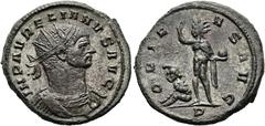 RÖMER RÖMISCHE KAISERZEIT. Aurelian, 270 - 275 n. Chr. Antoninian ø 23mm (4,73g). Mzst. Siscia. Vs.: IMP AVRELIANVS AVG, drapierte Panzerbüste mit Strahlenkrone n. r. Rs.: ORIE-NS AVG / P, Sol mit Glo