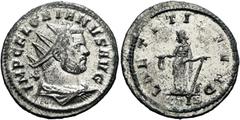 RÖMER RÖMISCHE KAISERZEIT. Florianus, 276 n. Chr. Antoninian ø 22mm (3,60g). Mzst. Rom. Vs.: IMP C FLORIANVS AVG, drapierte Panzerbüste mit Strahlenkrone n. r. Rs.: LAETITIA FVND / [XX]IB, Laetitia mi