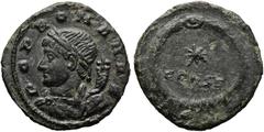 RÖMER RÖMISCHE KAISERZEIT. Constantin I., der Große, 307 - 337 n. Chr. AE ø 14mm (1,00g). 330 n. Chr. Mzst. Konstantinopel. Vs.: POP ROMANVS, drapierte Büste des Genius Populi Romani mit Lorbeerkranz 