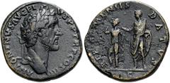 ROMER RÖMISCHE KAISERZEIT. Antoninus Pius, 138 - 161 n. Chr. AE Sesterz ø 31mm (21,48g). 141 - 143 n. Chr. Mzst. Rom. Vs.: ANTONINVS AVG PI-VS P P TR P COS III, Kopf mit Lorbeerkranz n. r. Rs.: REX AR