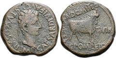 RÖMER RÖMISCHE KAISERZEIT. Augustus, 27 v. Chr. - 14 n. Chr. AE As ø 31mm (17,00g). 5 - 3 v. Chr. Mzst. Colonia Victrix Iulia Celsa. Unter den duumvirii Gnaeus Domitius und Gaius Pompeius. Vs.: IMP CA