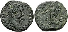 RÖMER RÖMISCHE KAISERZEIT. Septimius Severus, 193 - 211 n. Chr. AE Sesterz ø 29mm (20,54g). 193 n. Chr. Mzst. Rom. Vs.: IMP CAES L SEPT SEV PERT AVG, Kopf mit Lorbeerkranz n. r. Rs.: VICT AVG T[R P CO