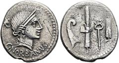 RÖMER RÖMISCHE REPUBLIK. RÖMISCHE REPUBLIK NACH 211 V. CHR. C. Norbanus, 83 v. Chr. Denar ø 19mm (3,64g). Mzst. Rom. Vs.: C NORBANVS, Kopf der Venus mit Stephane n. r., dahinter Zahl. Rs.: Zwei Getrei