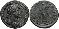 RÖMER RÖMISCHE KAISERZEIT. Hadrian, 117 - 138 n. Chr. AE Dupondius ø 28mm (14,45g). 119 - 123 n. Chr. Mzst. Rom. Vs.: IMP CAESAR TRAIAN HADRIANVS AVG P M TR P COS III, drapierte Büste mit Strahlenkron