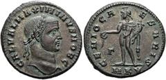RÖMER RÖMISCHE KAISERZEIT. Maximinus Daia als Caesar, 305 - 310 n. Chr. AE Follis ø 26mm (7,79g). 308 - 309 n. Chr. Mzst. Kyzikos Vs.: GAL VAL MAXIMINVS NOB C, Kopf mit Lorbeerkranz n. r. Rs.: GENIO C
