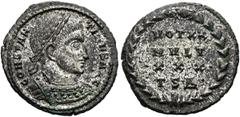 RÖMER RÖMISCHE KAISERZEIT. Constantin I., der Große, 307 - 337 n. Chr. Follis ø 19mm (2,90g). 318 - 319 n. Chr. Mzst. Thessaloniki. Vs.: CONSTAN-TINVS AVG, drapierte Panzerbüste mit Lorbeerkranz n. r.