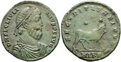 RÖMER RÖMISCHE KAISERZEIT. Julian II., 360 - 363 n. Chr. AE Doppelmaiorina ø 28mm (8,56g). 361 - 363 n. Chr. Mzst. Nikomedia. Vs.: D N FL CL IVLI-ANVS P F AVG, drapierte Panzerbüste mit Perlendiadem n
