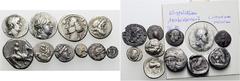 LOTS Schöne Sammlung griechischer Silbermünzen. 5. - 1. Jh. v. Chr. Überblickssammlung griechischer Silberprägungen von Sizilien bis Partherreich und Königreich Baktrien. Drachmen und kleinere Nominal
