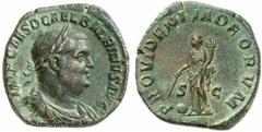 Balbinus Balbinus, 238 n. Chr. Sesterz Rom. 18.23 g. Vs.: IMP CAES D CAEL BALBINVS AVG, drapierte Panzerbüste mit Lorbeerkranz n. r. Rs.: PROVIDENTIA DEORVM / S - C, Providentia mit Füllhorn deutet mi