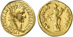 Nerva Nerva, 96 - 98 n. Chr. Aureus 97 n. Chr. Rom. 7.24 g. Vs.: IMP NERVA CAES AVG P M TR P COS III P P, Kopf mit Lorbeerkranz n. r. Rs.: AEQUITAS AVGVST, Aequitas n.l. stehend mit Waage und Cornucop