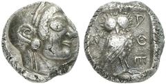 GRIECHEN ATTIKA ATHEN Tetradrachme (16,22g). Wie vorher. Svoronos Taf. 3 ­ 5; Seltman Group G; SNG Cop. 16; SNG München 35. Zarte Tönung, ss