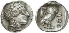 GRIECHEN ATTIKA ATHEN Tetradrachme (17,14g). Wie vorher. Starr Taf. 22f. Feine Stempelrisse, vz