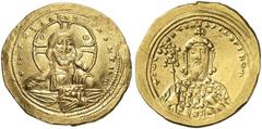 BYZANZ Constantin VIII., 1025 - 1028 n. Chr. Histamenon (4,39g). Mzst. Konstantinopel. Vs.: + IhS XIS REX REGNANTIhm, frontale Christusbüste mit Kodex. Rs.: + CWn-TAnTIn bASILEVS ROm, frontale Büste d