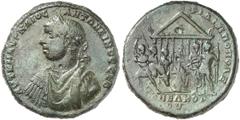 RÖMISCHE PROVINZIALPRÄGUNGEN THRAKIEN PHILIPPOPOLIS Elagabal, 218 - 222 n.Chr. AE Medaillon (34,09g). Vs.: AΥT K M AΥΡHΛIOΣ - ANTΩNEINOΣ ΣEB, ge­panzerte Halbbüste mit Lorbeerkranz n. l. Rs.:[...] - Φ