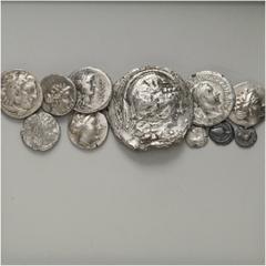 LOTS Griechische AR. 5. - 2. Jh. v. Chr. Darunter Histiaia and subaerate Tetradrachme Athen, Neuer Stil, Kleinmünzen aus Makedonien. 11 Stück! Tönung, ge, s VERKAUFT WIE BESEHEN, KEINE RÜCKGABE! / SOL