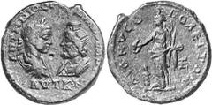 KAISERZEITLICHE PROVINZIALPRÄGUNGEN MOESIA INFERIOR DIONYSOPOLIS Objekt-Nr.: 1774 Gordian III., 238 - 244 n.Chr. AE Fünfer (12,44 g.), Vs.: ANTWNIOS GORDIANOS AUG / AUT K M, gegenständige Büsten des G