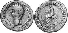 RÖMISCHE KAISERZEIT Objekt-Nr.: 1990 Drusus Maior, 38 - 9 v. Chr., Vater des Claudius. AE Sesterz, (26,39 g.), 41 - 50 n. Chr., geprägt unter Claudius. Mzst. Rom. Vs.: NERO CLAVDIVS DRVSVS GERMANICVS 