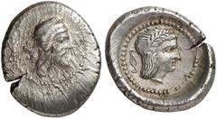 ● GRIECHEN LYKIEN DYNASTEN Vekhssere I., ca. 450 - 430 v. Chr. Stater (7,95g). 450 - 420 v. Chr. Vs.: Kopf des Herrschers mit Kyrbasia n. r. Rs.: Kopf des Apollon mit Lorbeerkranz n. r., dahinter Disk