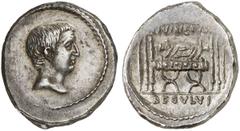 RÖMER RÖMISCHE REPUBLIK RÖMISCHE REPUBLIK NACH 211 V. CHR. L. Livineius Regulus, 42 v. Chr. Denar (3,45g). Mzst. Rom. Vs.: Kopf des Praetors L. Livineius Regulus n. r. Rs.: L LIVINEIVS / REGVLVS, Sell