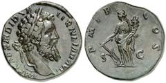 RÖMER RÖMISCHE KAISERZEIT Didius Iulianus, 193 n. Chr. AE Sesterz (18,22g). 383 - 388 n. Chr. Mzst. Rom. Vs.: IMP CAES M DID SE-VER IVLIAN AVG, Kopf mit Lorbeerkranz n.r. Rs.: PM TR P COS / S - C, For