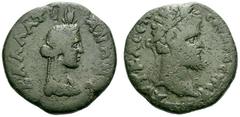 RÖMISCHE PROVINZIALPRÄGUNGEN MOESIA INFERIOR KALLATIS Septimius Severus, 193 - 211 n. Chr. AE (11,97g). D. Tête laurée de Septime Sévère à dr. R. Buste drapé d'Isis, coiffée du basileion, à dr. ; dans